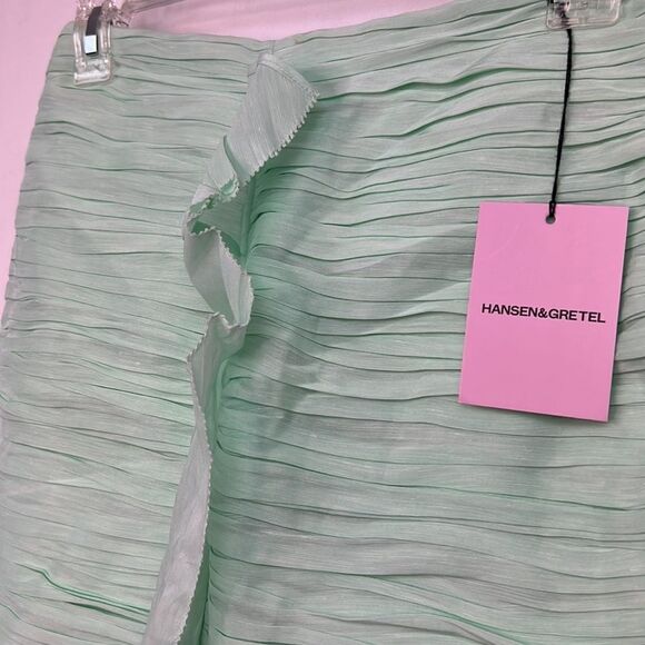 Hansen and Gretel Seafoam green Levi silk Skirt NWT - Picture 10 of 16